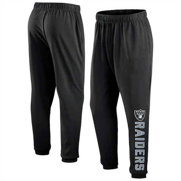 Men's Las Vegas Raiders Black Chop Block Fleece Sweatpants